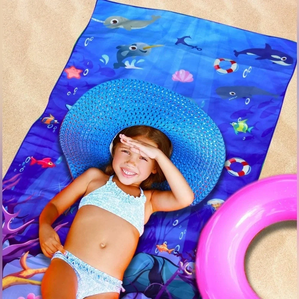 Elite Trend kids Beach Towel - Sea Animal (63x31 inches)